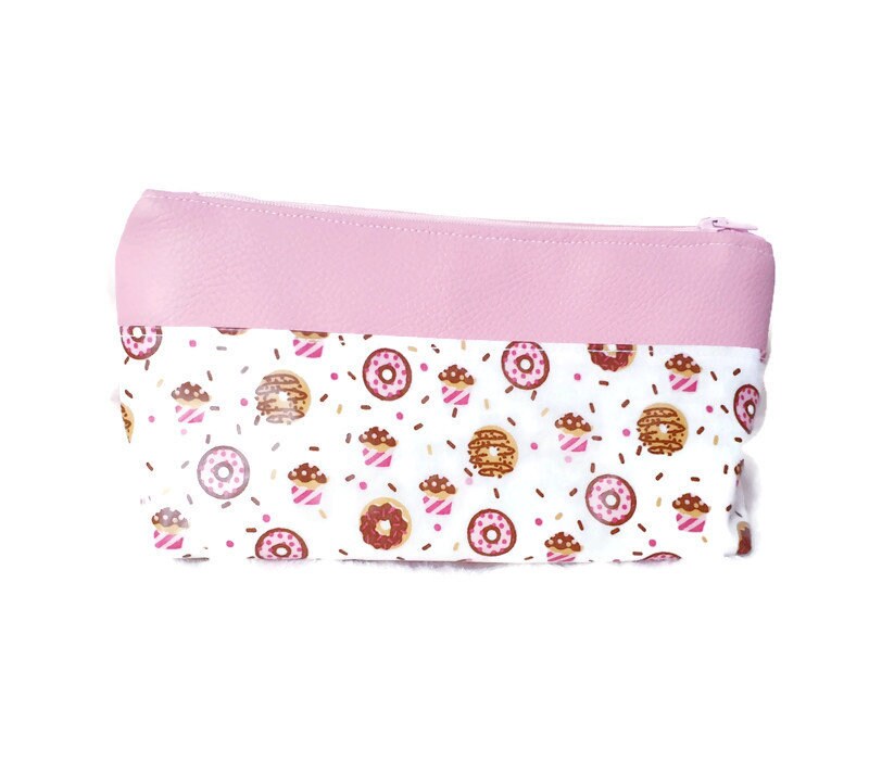 Trousse à Maquillage, Pochette avec Fermeture , Trousse Crayon, Les Donuts