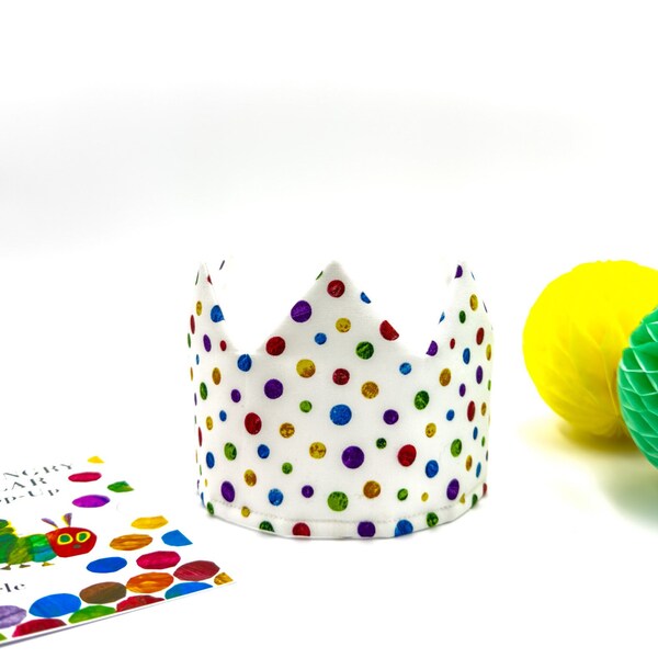 Multi Spot Baby Crown, First Birthday Crown, Children's Dress Up, Gift for Baby, Custom Cotton Crown