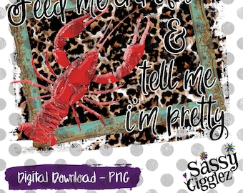 Alimente-me com lagostins e diga-me que sou bonita, leopardo, download digital, PNG