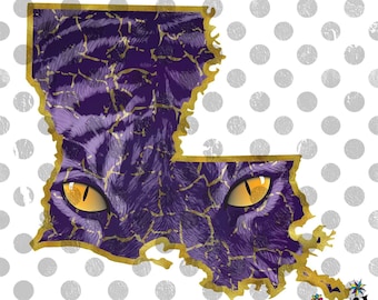 Sublimação, Louisiana, Futebol, Olhos de Tigre, PNG, Download Digital Instantâneo