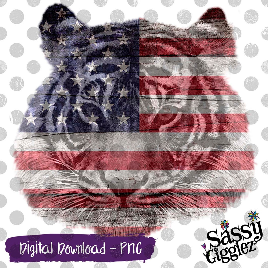 Tiger, American Flag, Digital Download, PNG - Etsy