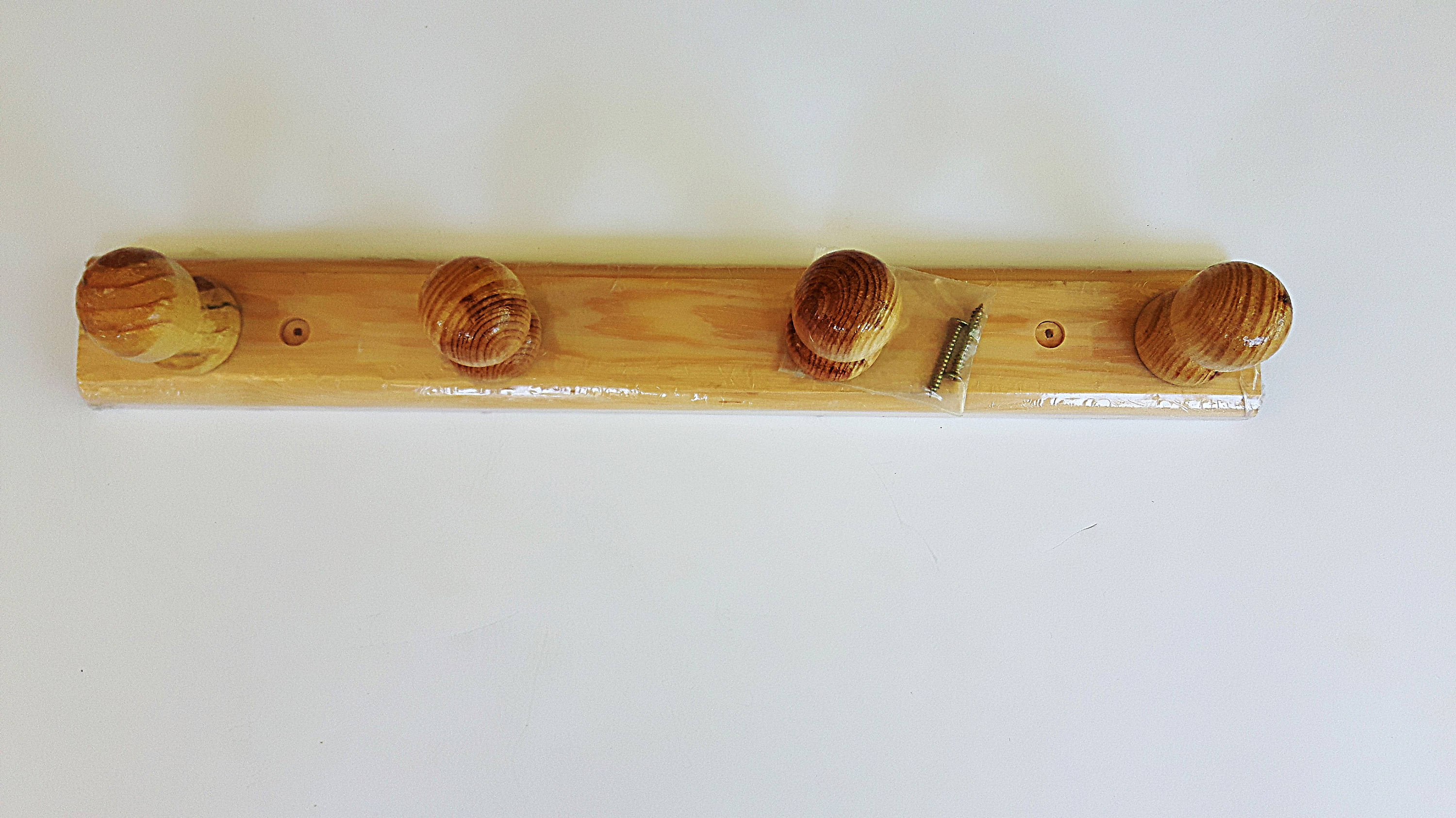 Percha de madera con pinzas y antideslizante 44 cm blanca/cromada - 3  unidades - RETIF