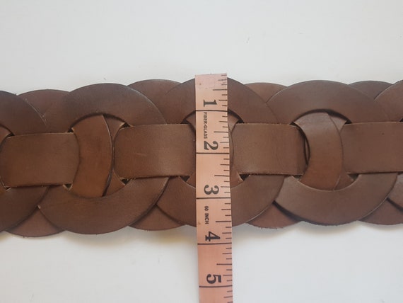 Esprit belt, wide leather belt,44  inch, brown le… - image 8