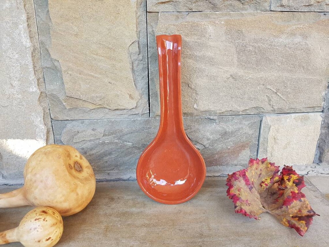 Ceramic Spoon Stand and Wooden Spoon Antique Stand Clay Etsy India