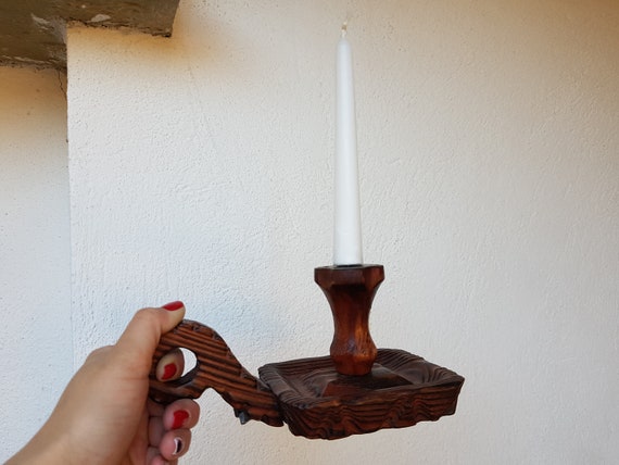 Wooden Candlestick,hand Made,candlestick Holders,vintage Candlestick, candlestick 