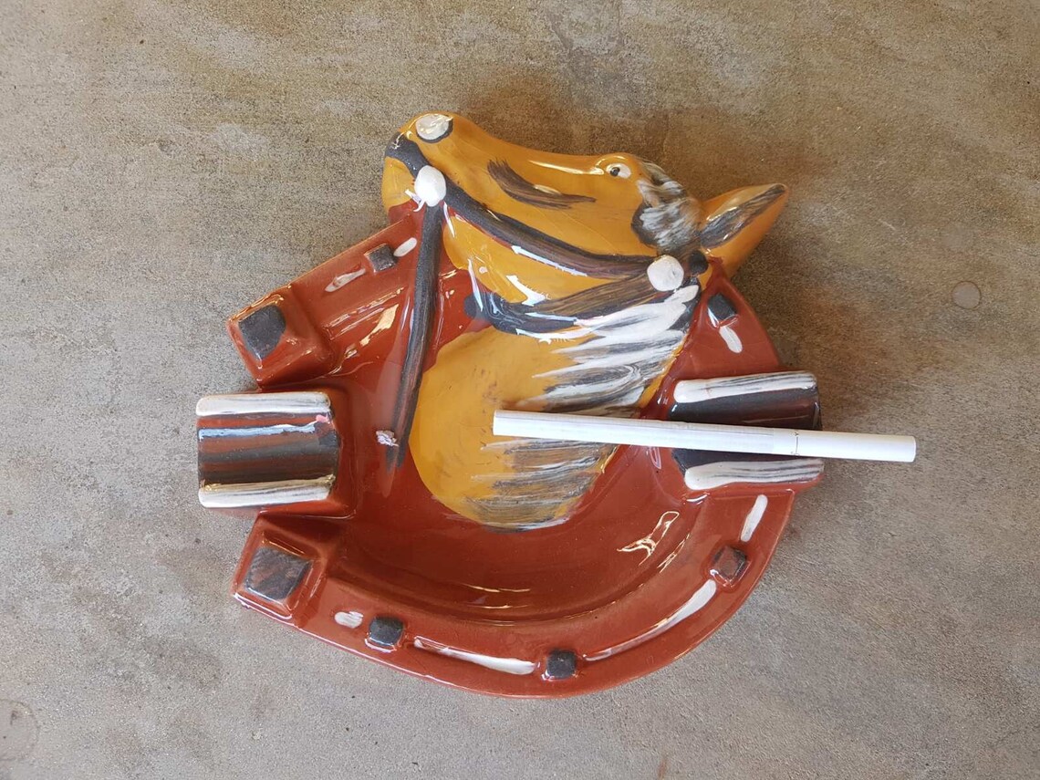 Hand Made Ceramic Horseshoe Ashtray Horse Ashtray Ceramic Etsy UK