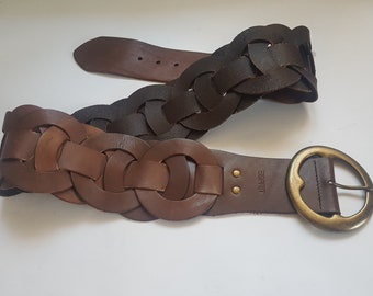 Esprit belt, wide leather belt,44  inch, brown leather belt woman belt, leather accessories, women's gift, christmas gift, brown belt,