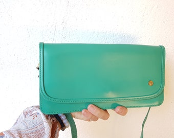 green leather bag,Leather Clutch Green, Women's Purse, Personalized Bag, Handbag, Wrist Bag, Shoulder Bag, Gift for Her