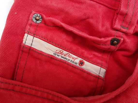 Pantaloncini rossi jeans diesel jens corti abbigliamento | Etsy Italia