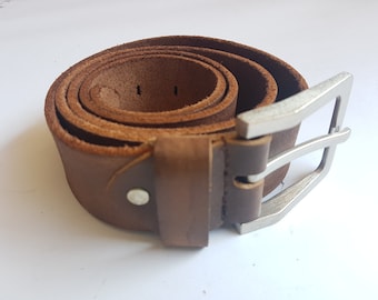 vintage belt, Echtleder, leather wide, leather belt size 52, women's belt, brown belt, belt