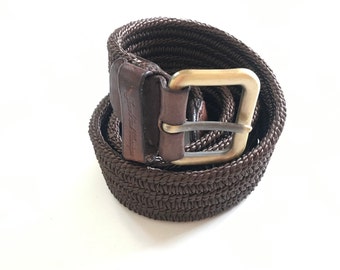 brown belt, elastic belt,brown leather belt,brown elastic