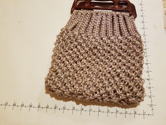 Vintage bag,Macrame bag,handmade bag, nylon macra… - image 6