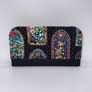 Nintendo Switch 2 Dock Cover Zelda Link Wind Waker Stain Glass Dock Sock, Screen Protector Sleeve FOR SWITCH 2 ONLY! Loz Triforce Hylian