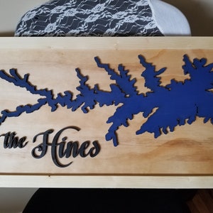 Large Flat Sign - Customized  - Lake Murray, Lake Lanier, Lake Norman, Lake Hartwell, Lake Bullock - or any other design.