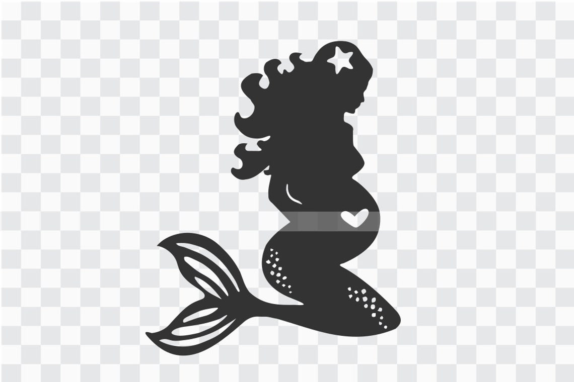 Pregnant mermaid svg pregnant mermaid cut filepregnant Etsy