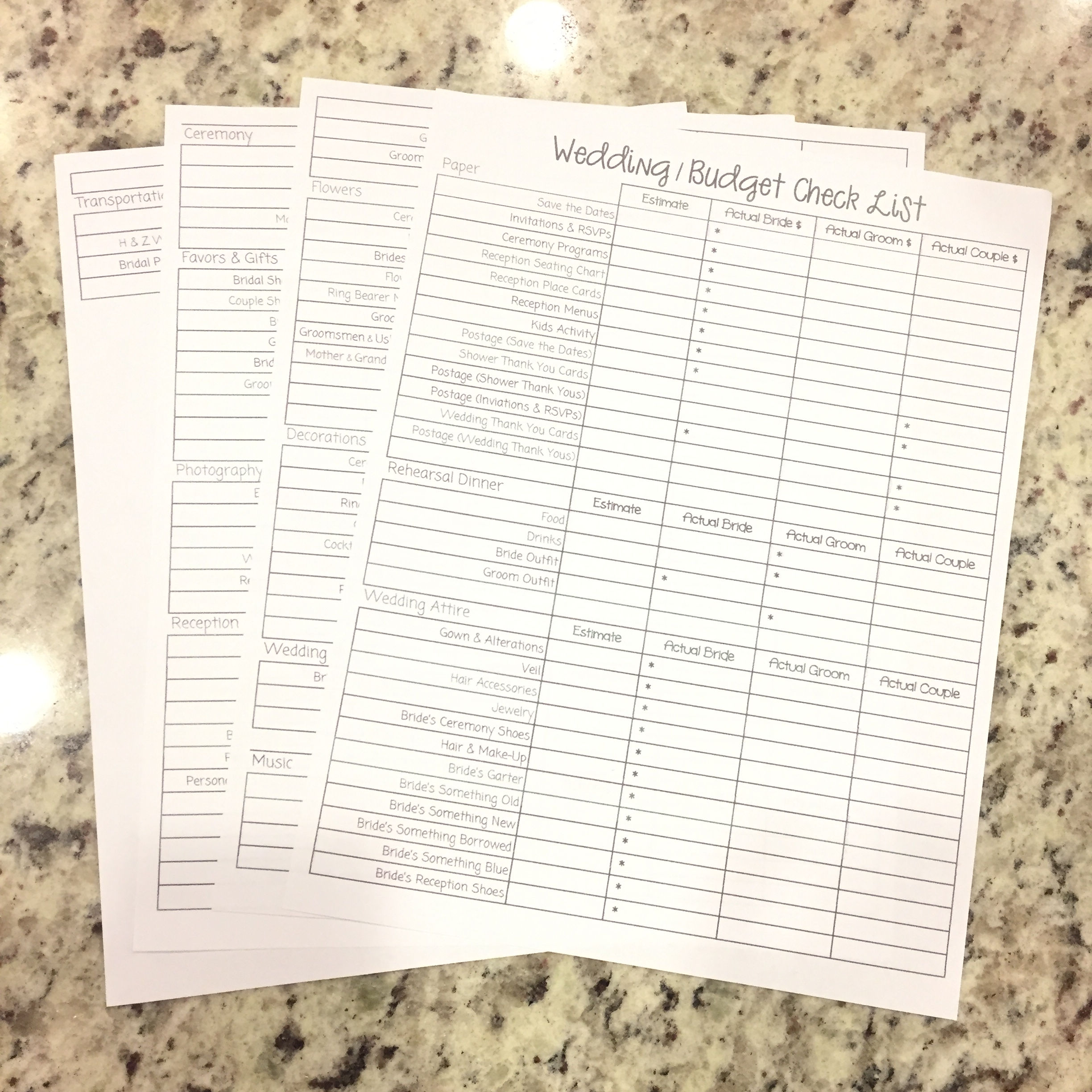 wedding planning budget help checklist etsy