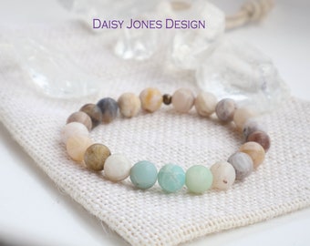 Bamboo Agate and Amazonite