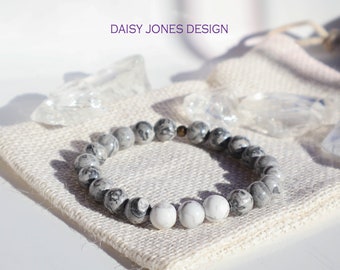 Grey Agate and Howlite