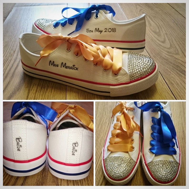personalised wedding canvas shoes