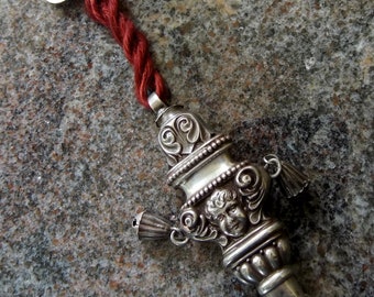 Antique sterling silver baby rattle/whistle Edwardian