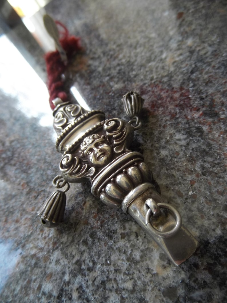 Antique Sterling Silver Baby Rattle/whistle Edwardian Etsy