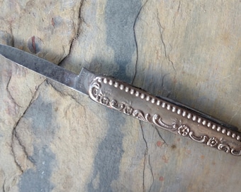 Antique 1800&#39;s sterling silver hallmarked folding pocket knife
