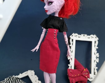 High waisted pencil skirt - Monster G1 G3, Ever after, OMG, Rainbow, Creatable world doll high fashion clothes