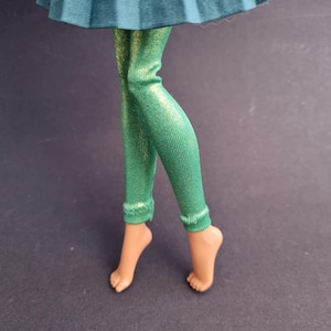 Leginsy Shimmer z brokatem - Monster, Ever after, OMG, Rainbow, Hairmazing, Descendants, Obitsu, Creatable world doll high fashion clothes