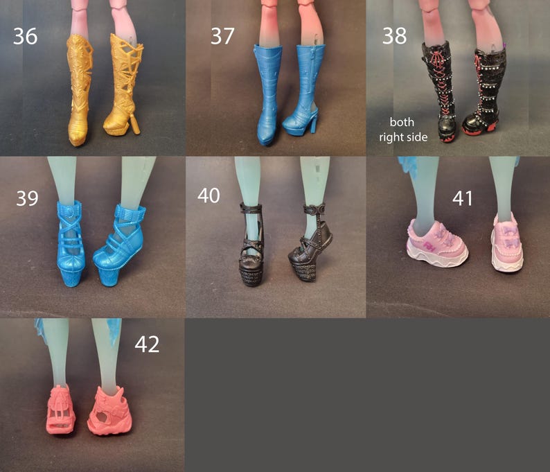 1 par original high fashion-skor till Rainbow, Monster G3 flickadocka bild 6