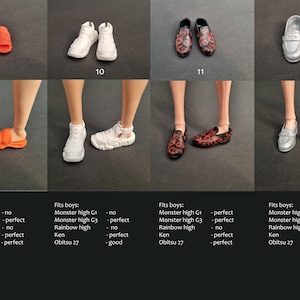 1 paar originele poppenschoenen voor heren: Monster Boy G1 G3, Ever after, Obitsu 27, high fashion Ken Ken afbeelding 4
