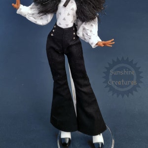 Steampunk high-waisted flared pants (medium rise) - Monster, Ever after, Hairmazing, OMG, Rainbow, Cave club doll high fashion clothes