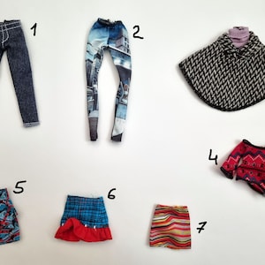 1pc Monster high original clothes (dress, top, skirt, pants)