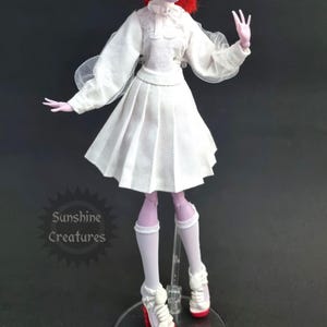 Elegant classic mini pleated skirt - Monster, Ever after, OMG, Rainbow, Obitsu, Creatable world, DC girl doll high fashion clothes