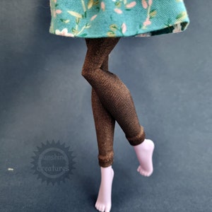Shimmer leggings with glitter - Monster, Ever after, OMG, Rainbow, Hairmazing, Descendants,Obitsu, Creatable world doll high fashion clothes