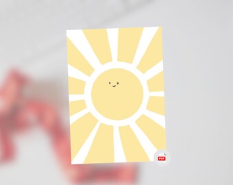 Sunshine Celebration Folded Card | PDF | Instant Download