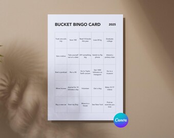 2025 Bingo Card Vision Board | Digital Download