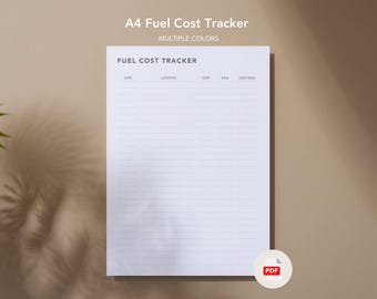 Fuel Cost Tracker Printable, Vehicle Fuel Cost Per Mile, Fuel Expense Tracker | PDF | Instant Download