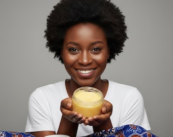 Manteca de cacao cruda orgánica | Manteca de cacao 100 % vegetal | Manteca corporal de cacao | Manteca corporal disponible en tamaños de 100 g, 250 g, 500 g y 1 kg