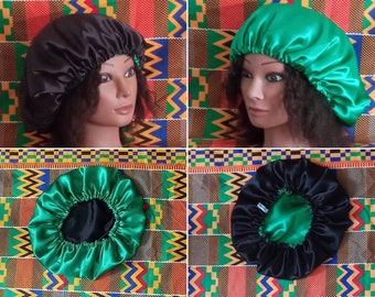 100% Reversible Satin Bonnet, Night Hair Satin Bonnet | Wax Beanies | Sold individually or in batches available in 22 colors available to choose from