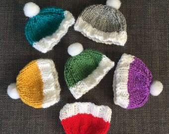 Boiled egg Easter hats (6 in a pack) creme egg hats- Easter knitted hats-Easter basket stuffer-Party favours- Creme egg hats- LFC hat.