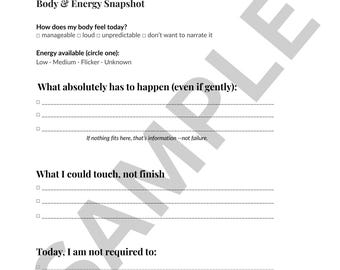 Capacity Reality Check Printable – Daily Planning Page for Chronic Pain (PDF Download A4/US Letter Size)