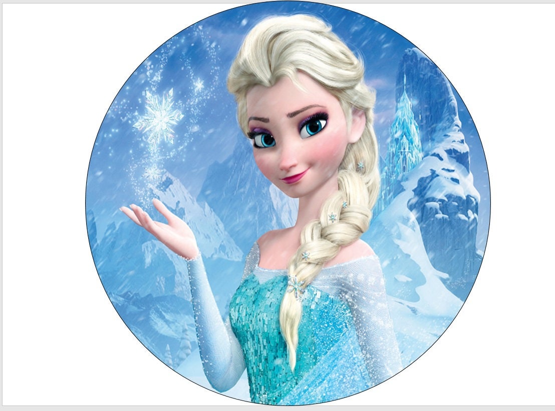 Frozen Elsa Wafer Cake Topper Etsy Frozen Elsa Wafer Cake Topper Etsy
