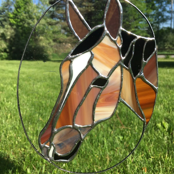 Stained Glass Horse Etsy