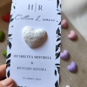 Cadeaux de graines de mariage personnalisés à planter I sachet de graines I coeur en papier graine I cadeau de baby shower I cadeau de plante Je laisse l'amour s'épanouir I mariage