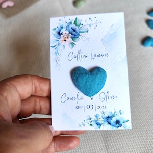 Bomboniera piantabile I Bomboniere matrimonio I Bomboniere semi I Bomboniere carta semi cuore I Matrimonio Regalo I Grazie I Battesimo