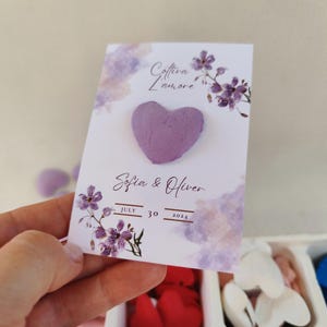 Bomboniera piantabile I Bomboniere matrimonio I Bomboniere semi I Bomboniere carta semi cuore I Matrimonio Regalo I Grazie I Battesimo