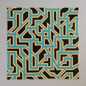 Labyrinthe de carte postale carrée