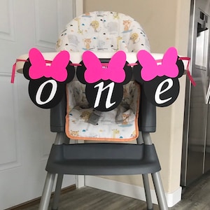Minnie Mouse First Birthday High Chair Banner