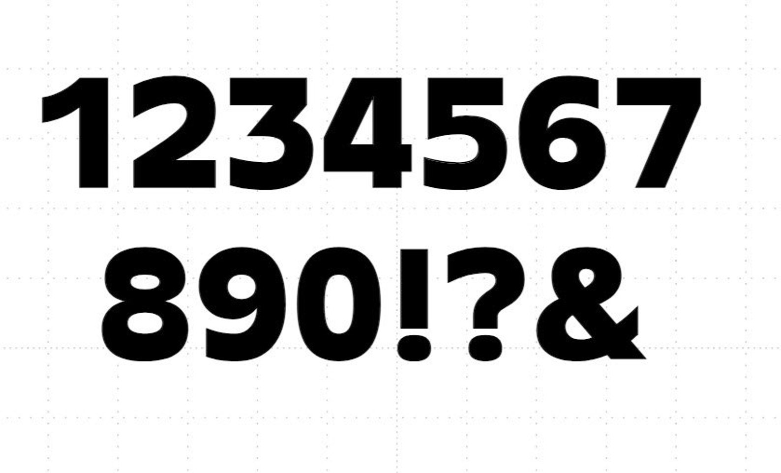 Alphabet Letters and Numbers Bold Font Cardstock Die Cuts | Etsy