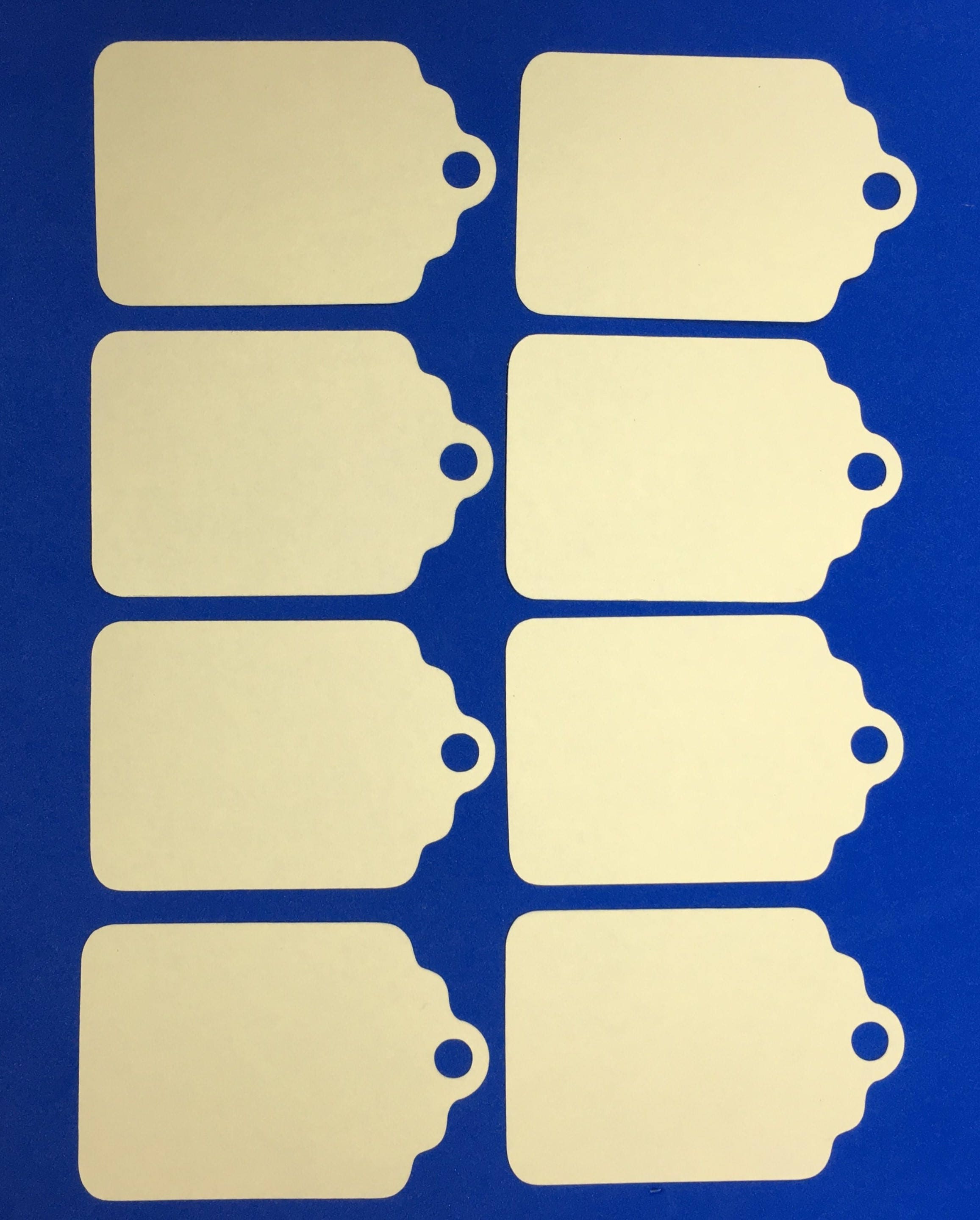 Blank Gift Tags Cardstock Die Cuts QTY 25 Etsy